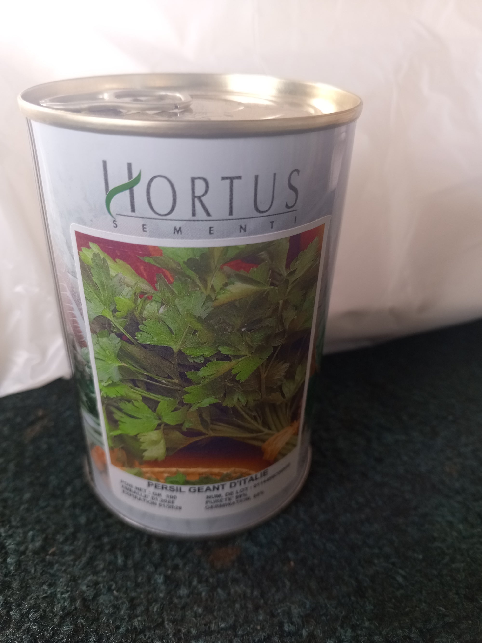 Semences en boîte